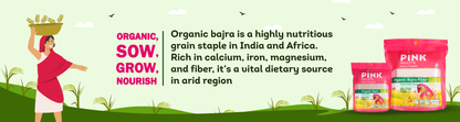 Organic Bajra Flour - Combo Pack of 4 with Free 750ML Steelo Jar